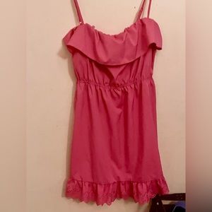 Lily Pulitzer knock off pink ruffle dress L